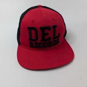 Del Records Snapback Trucker Hat Mens One Size Premium Embroidered Baseball Cap